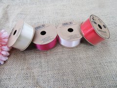 (image for) 24Pcs x 3Meters Satin Ribbon 25mm Mixed Color