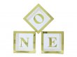1Setx 3Pcs Golden One Balloon Clear Box Baby Shower Birthday