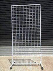 1X New White Wire Mesh Backdrop Stand 200x100cm with Feet