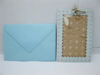 (image for) 1Packs X 20Sets Blue Personlised Wedding Party Invitation