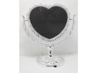 1X New Pedestal Heart Makeup Mirror Double Sided