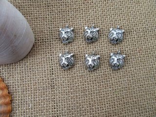 100Pcs New 3D Tiger Head Beads Charms Pendants Jewellery Finding (image for) 100Pcs New 3D Tiger Head Beads Charms Pendants Jewellery Finding