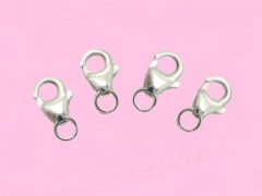 10pcs 925.Silver Plated Jewelry Lobster Claw Clasp 6X13mm