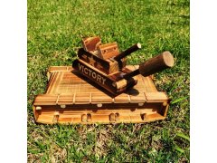 (image for) 1X Kids Tank Model Wood Physics Experiment Toy Music Box