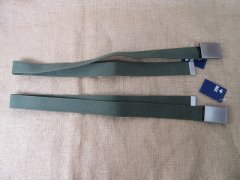 (image for) 4Pcs Adjustable Green Unisex Waistband Belt Plain Webbing Cotton