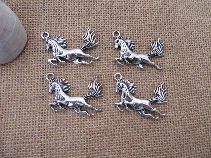 50Pcs New Horse Beads Charms Pendants Jewellery Findings - Click Image to Close