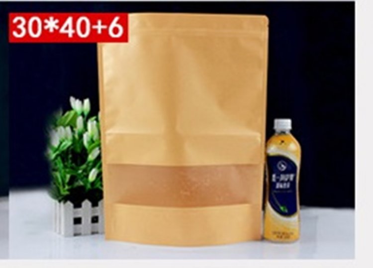 48Pcs Stand Up Kraft Resealable Ziplock Bag 40x30cm - Click Image to Close