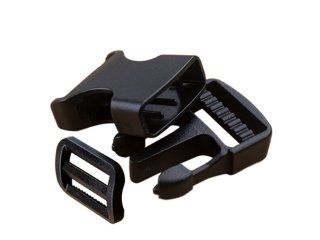 50Sets Black Side Release Buckles For 25mm Webbing