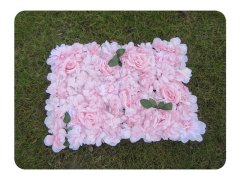 (image for) 1Pc Artificial Pink Peony Rose Flower Backdrop Wall Panel