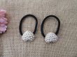 1Pc Heart Pearl Elastic Hair Band Ponytail Holders Hair Tie
