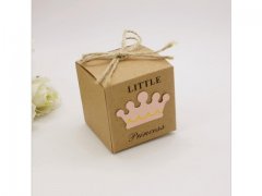 50X Girl Brown Kraft Square Sweets Candy Gift Boxes W/Hemp Cord 50X Girl Brown Kraft Square Sweets Candy Gift Boxes W/Hemp Cord