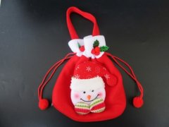 (image for) 12X Christmas Snowman Candy Bag Drawstring Pouch Gift Bag