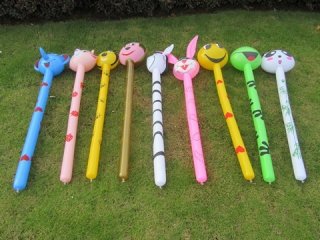 10X New Gigantic Inflatable Animal Stick Hammer Assorted
