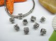 (image for) 20pcs Tibetan Silver Barrel Beads European Design Yw-pa-mb48