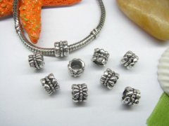 (image for) 20pcs Tibetan Silver Barrel Beads European Design Yw-pa-mb48