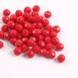 (image for) 1080Pcs (210g) Red Faceted Beads 8mm for Handmade Jewelry Accessories