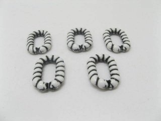 310 White Plastic Loop Beads Jewelry finding