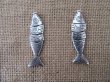 20Sets Antique Silver Alloy Metal DIY Fish Beads Pendant (image for) 20Sets Antique Silver Alloy Metal DIY Fish Beads Pendant