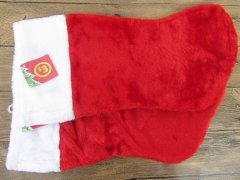 (image for) 6Pcs Plain Red Christmas Xmas Santa Claus Stocking