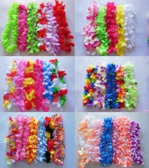 12Pcs Hawaiian Dress Party Flower Leis/Lei 45-65cm Long