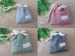 (image for) 12Pcs Cotton Drawstring Jewelry Gift Pouches 17x13.5cm Mixed