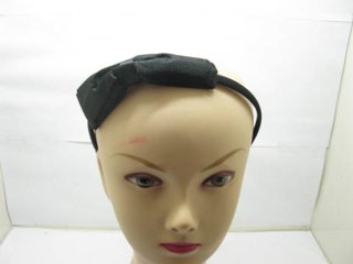 1Pc New Black Hair Band with Attached Bowknot (image for) 1Pc New Black Hair Band with Attached Bowknot