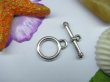 50sets Metal Smooth Circle Toggle Clasp yw-ac-tc60 (image for) 50sets Metal Smooth Circle Toggle Clasp yw-ac-tc60