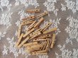 (image for) 6Pkts X 24Pcs Wooden Photo Paper Clip Clothes Pegs 5cm Long