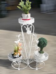 (image for) 1Set 3-Layer Butterfly Flower Plant Display Stand Holder Home Garden Décor