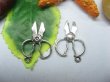 (image for) 200 Charms Metal Scissors Pendants Jewelry Finding ac-mp212