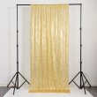 (image for) 1Pc Sparkling Golden Sequin Backdrop Drapes Event Backdrop
