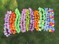 (image for) 48 Pieces Hawaiian Dress Party Flower Leis/Lei 50-60cm Long