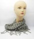 5X Crochet Circle Chunky Scarf with Tassels - Grey