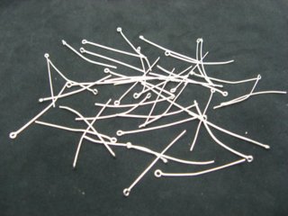 250Gram Silver Plated Eye Pins Jewelry Finding 30mm