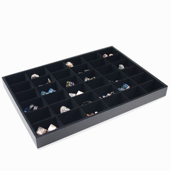 1Pc Black 36 Compartment Pendant Beads Necklaces Organizer Jewel - Click Image to Close