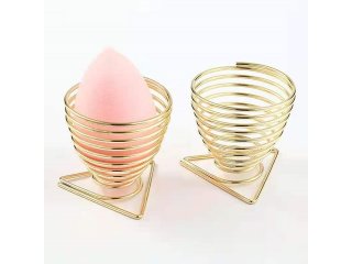 (image for) 6Pcs Golden Drying Puff Rack Makeup Sponge Stand Cosmetics Beaut