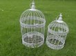 1Set White Luxury Metal Hanging Bird Cage ca-b43 (image for) 1Set White Luxury Metal Hanging Bird Cage ca-b43