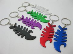 (image for) 4x12 Aluminium Alloy Fishbone Bottle Opener Key Rings Mixed