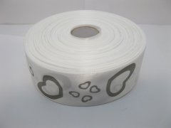 1Roll X 100Yards White Wide Satin Ribbon w/Heart 5cm 1Roll X 100Yards White Wide Satin Ribbon w/Heart 5cm
