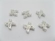 20 Jewelry finding Silver X-Shape Rhinestone Clasps (image for) 20 Jewelry finding Silver X-Shape Rhinestone Clasps