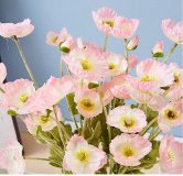 10Pcs Corn Poppy Artificial Flower Home Decoration - PINK