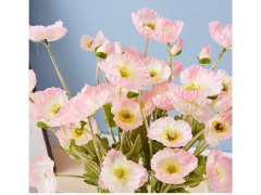 10Pcs Corn Poppy Artificial Flower Home Decoration - PINK 10Pcs Corn Poppy Artificial Flower Home Decoration - PINK