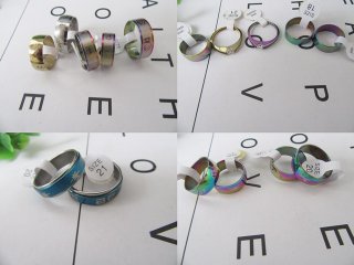 10Pkts X 10Pcs (100Pcs) Fashion Colorful Simple Ring Wholesale