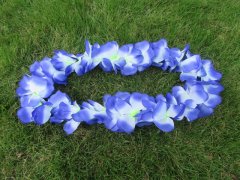 (image for) 12Pcs Purple Hawaiian Dress Party Flower Leis/Lei 64cm long
