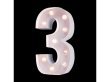 2Set LED Number 3 Symbol 25cm Standing Light Battery Operated (image for) 2Set LED Number 3 Symbol 25cm Standing Light Battery Operated