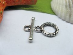 50sets Metal Circle Twisted Toggle Clasp yw-ac-tc129