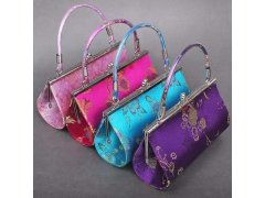 (image for) 2Pcs Silk Handbag Lady's Clutch Hand Bag Purse Mixed