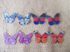 12Prs Unqiue Leather Butterfly Earrings Mixed Color