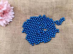 (image for) 500 Loyal Blue Round Simulate Pearl Loose Beads 10mm