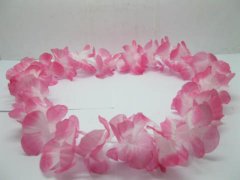 (image for) 48 Pieces Fuschia Hawaiian Dress Party Flower Leis/Lei 104cm